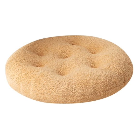 Soft Round Sheepskin Chair Seat Cushion Pad for Enhanced Comfort in Bedroom Windowsill Stool Use