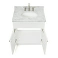 thumbnail image 5 of Ariel Hamlet 31 In. Oval Sink Vanity With 1.5 In. Carrara White Countertop In White, 5 of 10
