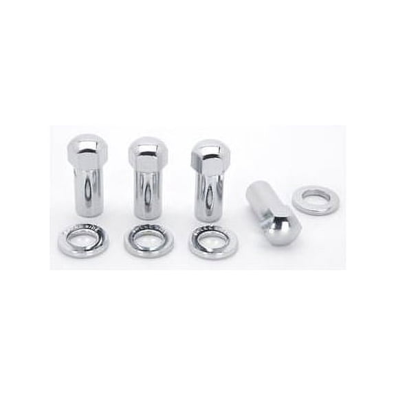 Weld Racing Lugnuts 7/16-20 in Thread Shank Seat Chrome 4 pc P/N 601-1414