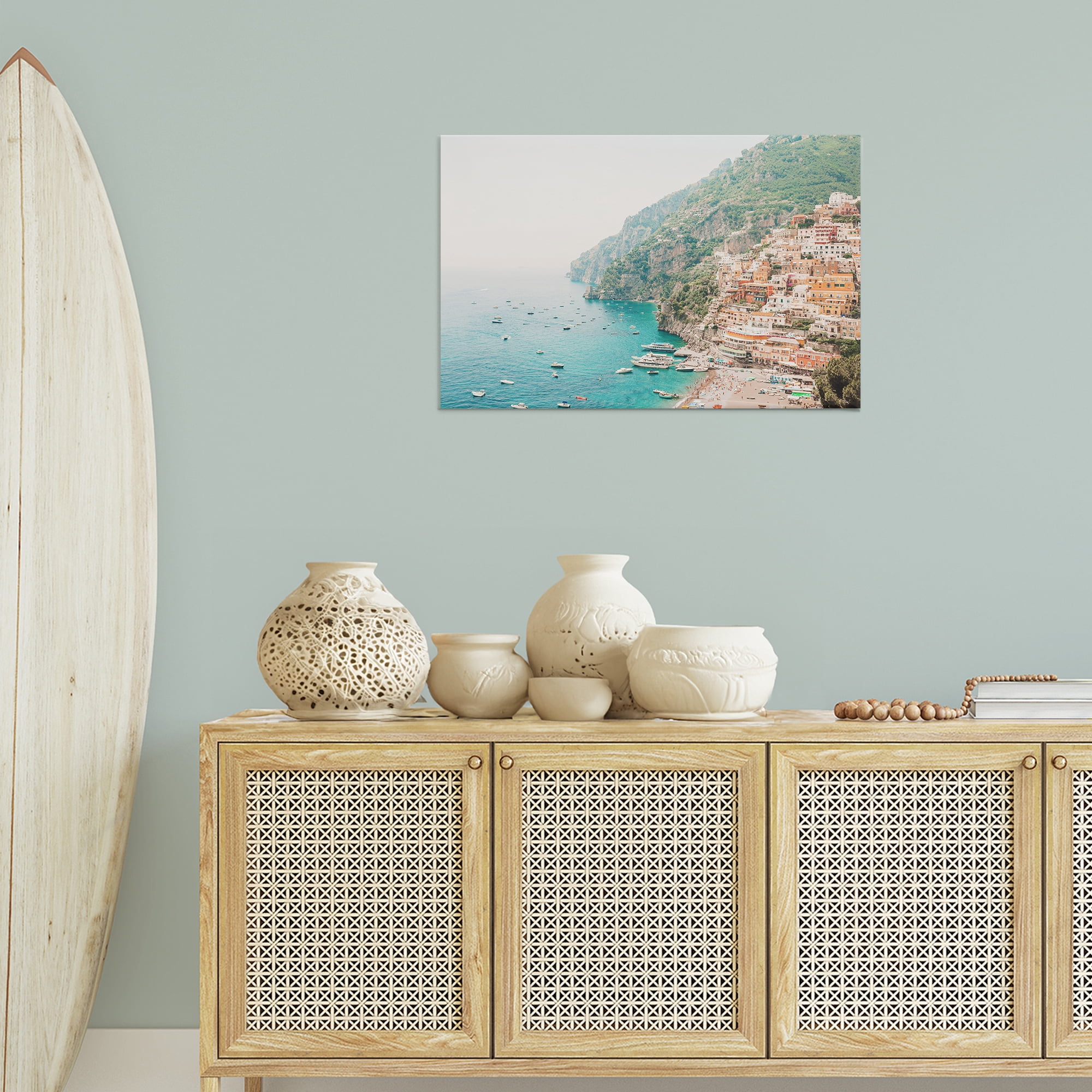 Stupell Industries Amalfi Coast Harbor Cities & Countries Photography Wrapped Canvas Art Print Wall Art, 30 x 20