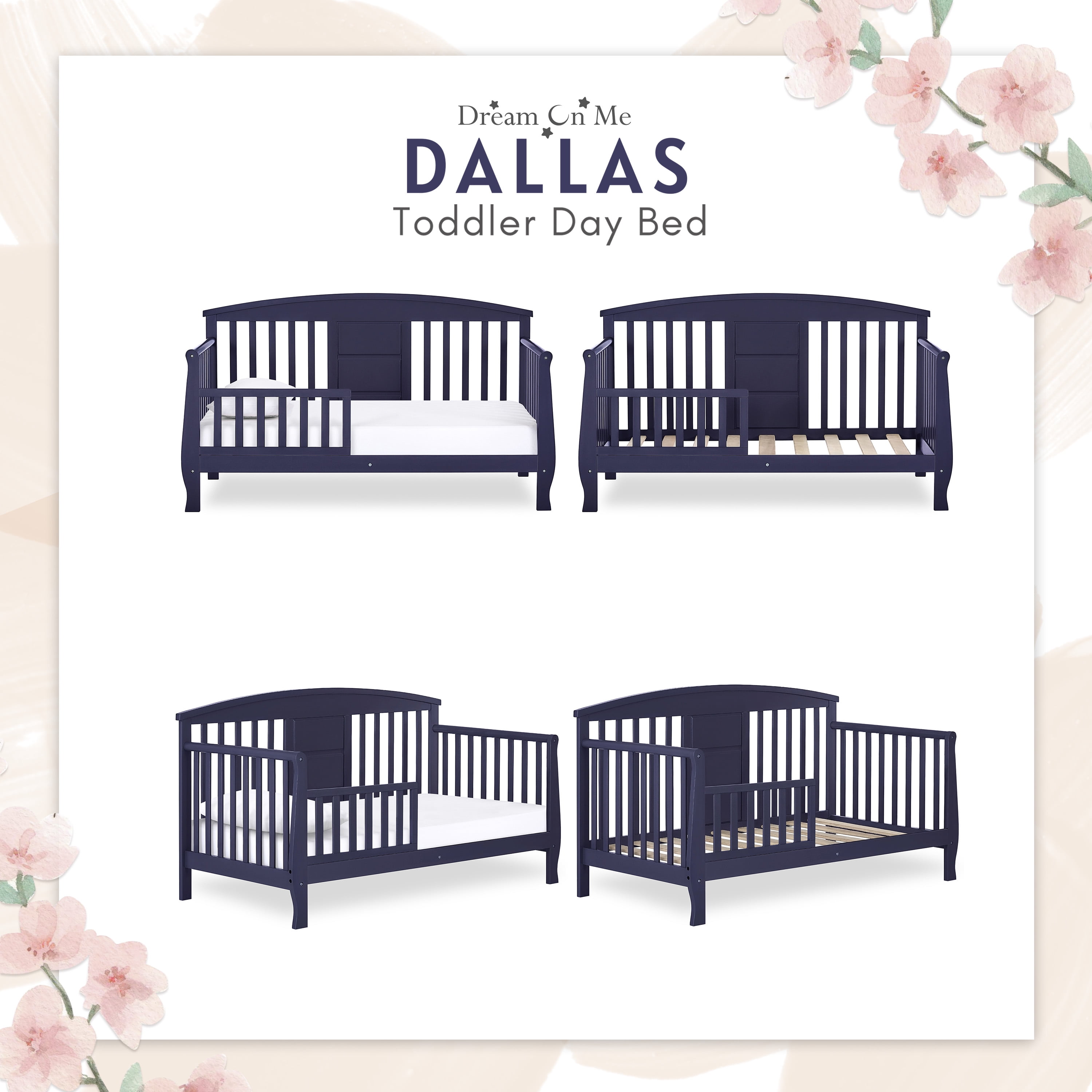 Dream On Me Dallas Toddler Day Bed ,Navy