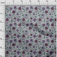 thumbnail image 3 of oneOone Polyester Spandex Gray Fabric Floral Dress Material Fabric Print Fabric By The Yard 56 Inch Wide, 3 of 4
