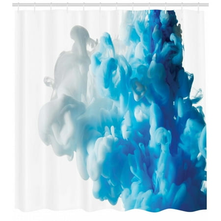 Abstract Shower Curtain Abstract Illustration Clouds Skyline