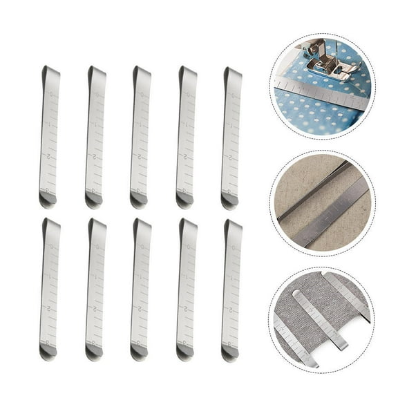 10 Pcs Sewing Clips with Measurement Ruler, Practical Hemming Clips for Quilting, Sewing, and Crafting Supplies