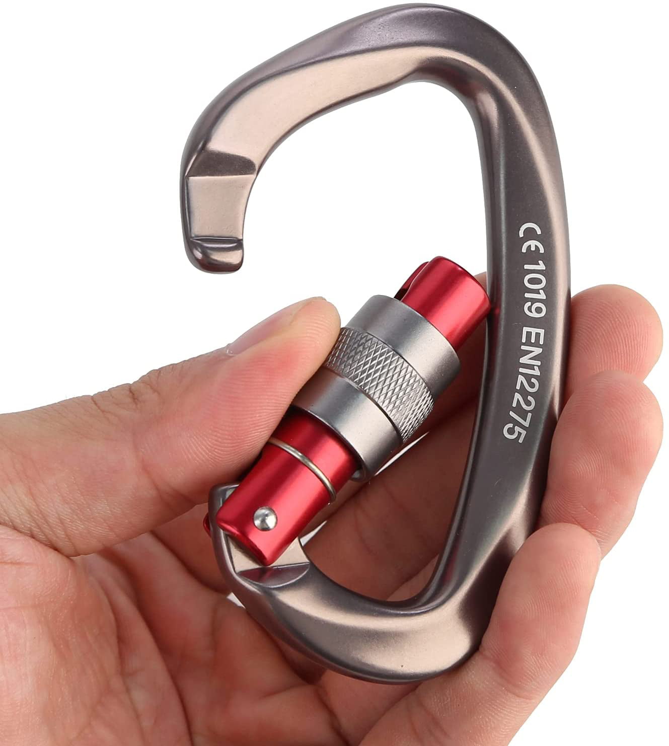 Outdoor Carabiner Clip Hook Camping Keychain Screwgate Screw Locking Gear 