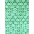 thumbnail image 1 of Ahgly Company Machine Washable Indoor Rectangle Abstract Turquoise Blue Modern Area Rugs, 4' x 6', 1 of 4