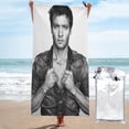 thumbnail image 1 of Toalla de playa Jeremy Renner, suave, de secado rápido, resistente a la arena, para piscina, yoga, gimnasio, camping, toallas de baño ligeras, regalo para niños, niñas, niños y adultos, 27,5 x 55, 1 of 8