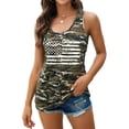 thumbnail image 3 of Camiseta Sin Mangas con la Bandera Estadounidense para Mujer, Camisetas Sin Mangas del 4 de Julio para Mujer, Camisetas Patrióticas con la Bandera de EE UU, Chaleco Verde M, 3 of 6