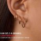 thumbnail image 4 of Xiao Hua Pendientes chapados en oro de 30 mm para mujer chapados en oro, oro, 4 of 4