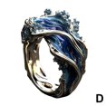 thumbnail image 1 of 4 Styles Ocean's Oath Rings,The Heartbeat of The Sea,Adjustable Ocean Wave Rings,Zircon Inlaid Inspirational Rings,Summer Ocean Wave Beach Jewelry,Inspirational Ocean Rings for Women, 1 of 9