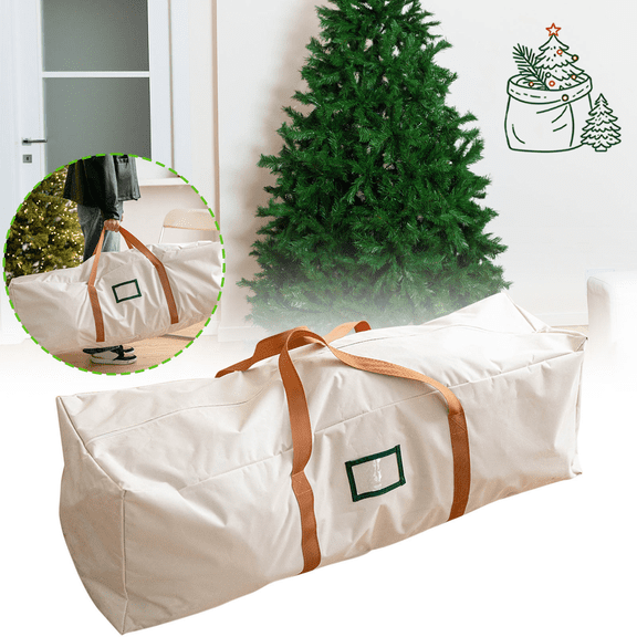 Artificial Christmas Tree Storage Bag, Heavy‑Duty Christmas Storage Bag, Xmas Decor Organizer for Holiday Decoration Storage, Farmhouse Christmas Decor & New Year Home Decor