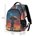 thumbnail image 2 of FORMRS Unisex Backpack Elementary School Travel Bookbag with Reflective Stripes, Astronaut at Dawn, 2 of 7