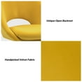 thumbnail image 5 of Luxury Office Chair Premium Modern Velvet Swivel Desk Chair with Chic Gold Base in Bold Colors Yellow, 5 of 9