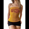 thumbnail image 2 of Top de Tubo Sin Tirantes con Estampado Floral para Mujer, Estilo Y2K, de Punto, Estilo Bandeau, para Verano L, 2 of 5