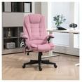 thumbnail image 2 of SAZYY Executive Heated Massage Office Chair, 6 Vibrating Points Massage Office Chair, Ergonomic Desk Chair for Managers, Pink, 2 of 9