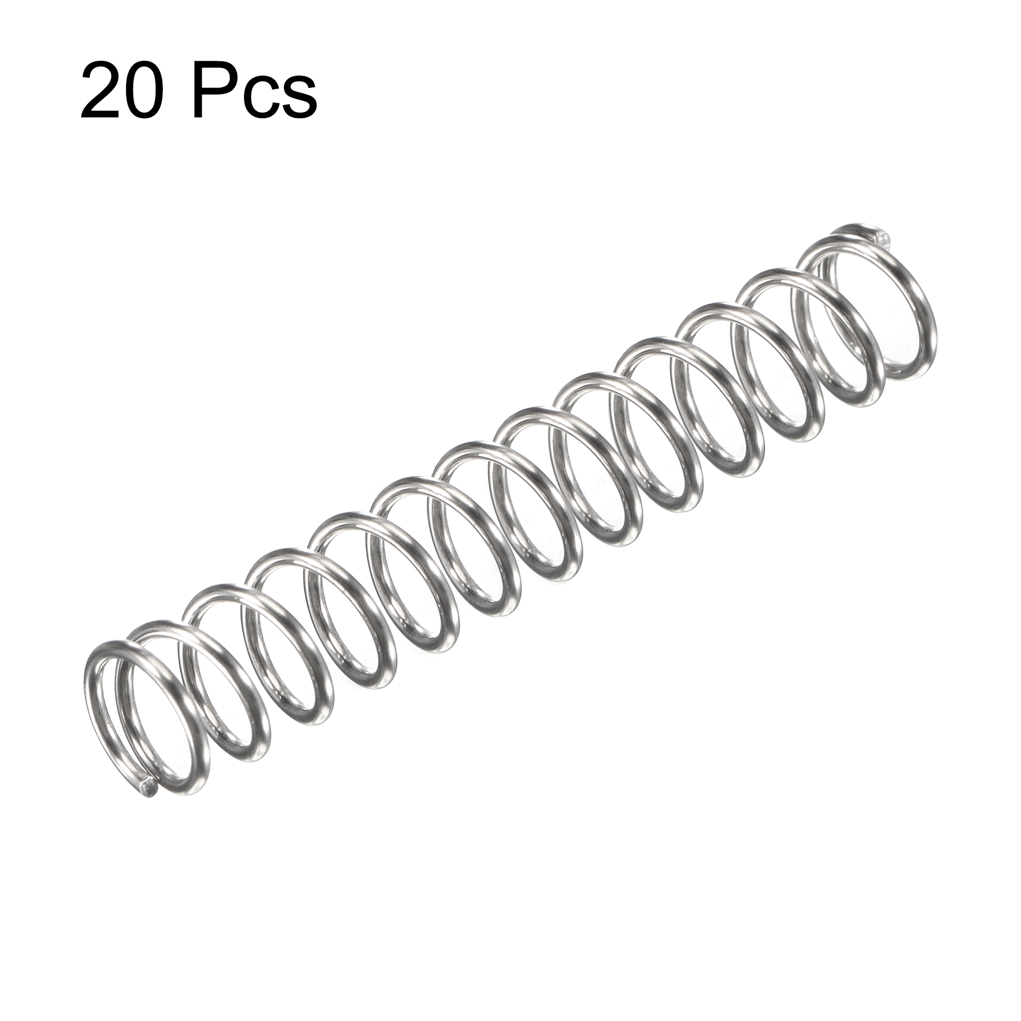 Lot 20 Ressorts De Compression 1x7x30mm – Acier Inox 304 Argenté – Uxcell