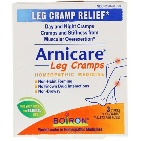 Boiron Arnicare Leg Cramps 3 Tubes 33 Chewable, Pack of
