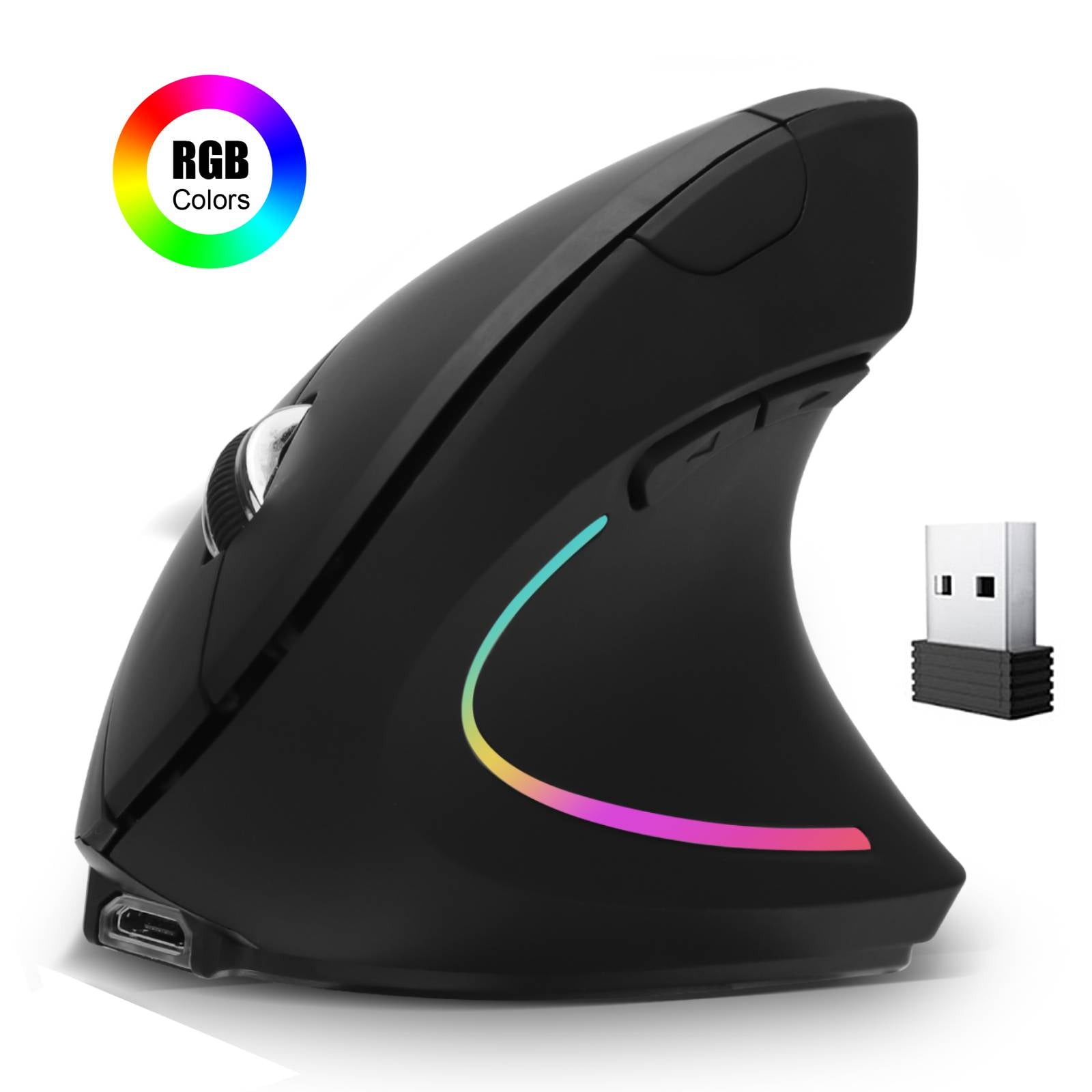 2.4G Ergonomic Portable USB Wireless Mouse for PC Computer Laptop Magnolia Spring Flowers Notebook with Nano Receiver