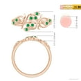 thumbnail image 5 of Angara Natural 0.15 Ct. Emerald Fashion Ring in 14K Rose Gold for Women (Ring Size: 12), 5 of 10