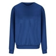 thumbnail image 4 of Womens Sweatshirts Plus Size Long Sleeve Round Neck Casual Sweatshirt Blue S, 4 of 4