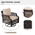 thumbnail image 7 of 7 Piece Patio Furniture Set, Wicker Outdoor Conversation Sofa Set with Swivel Chairs, 2 Ottomans, Storage Coffee Table, Rattan Outdoor Sectional for Deck Backyard Porch （7 Seats,, 7 of 7
