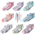 thumbnail image 2 of PUMA Little Girl's Girls' 8 Pack Low Cut Socks + 4 Pack Hair Ties Sockshosiery, Gray/Multi, 5-6.5, 2 of 3