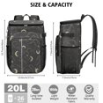 thumbnail image 3 of Mystical Astrology Insulated Backpack Cooler - 20L Soft Cooler Bag with Golden Star Print, Perfect for Outdoor & Travel, 3 of 5