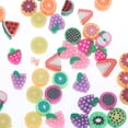 thumbnail image 2 of 50 Perles Rondes Assorties en Argile Polymère Charme Friut Embellissement Bijoux Faisant, 2 of 7