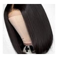 thumbnail image 5 of Peluca europea americana, pelo corto y liso, corte medio, estilo bobo negro, pelo corto y liso, 5 of 5