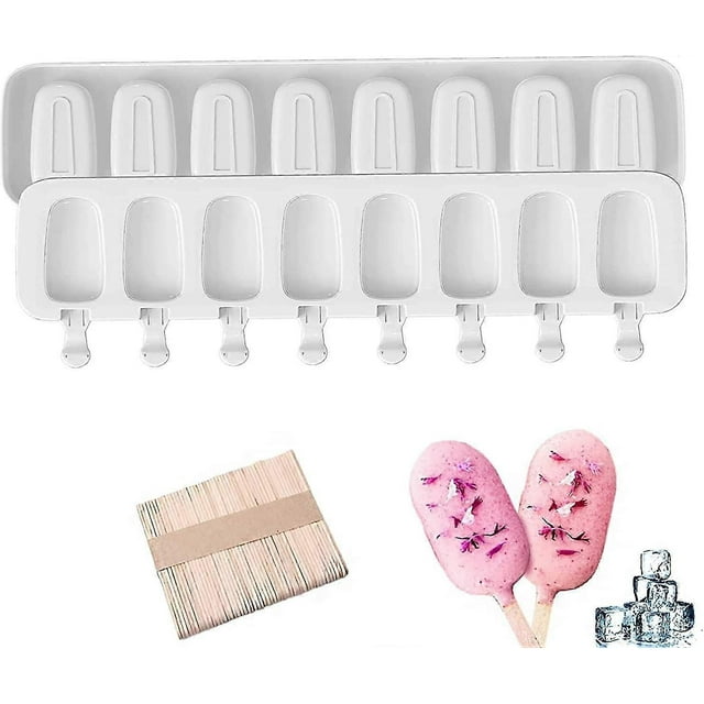 Silicone Ice Cream Molds, Magnum Cake Mold, 2pcs+50pcs Ice Cream Stick, Homemade Popsicle Ice Cream, Bpa Free Reusable Non-stick Ice Cream Mold