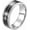 Black, variant on Unisex Stainless Steel Blue/Black Electrocardiogram Heartbeat Rotatable Ring