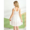 thumbnail image 6 of GYRATEDREAM Girls Dress Smocked Elastic Sundress Bow Straps Dress Summer Beach Casual Wear 6-14 Years, 6 of 9