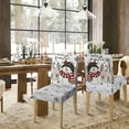 thumbnail image 4 of 6PCS Christmas Dining Chair Covers, Blue Snowman Stretch Removable Washable Slipcover Chair Protector for Dining Room Home Decor, 4 of 6