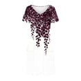 thumbnail image 3 of Cmfcve Women's Summer T-Shirt Dress Printed Loose A-line Dress Short Sleeve V-Neck Midi Dress with Pockets, 3 of 7