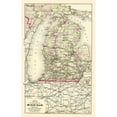 thumbnail image 3 of Tackabury 10x14 Black Modern Framed Museum Art Print Titled - Michigan Upper Peninsula - Tackabury 1873, 3 of 5