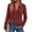 Red, variant on Women's Fashion Athleisure Long-Sleeve Plaid Print Stand-Collar Polo Shirt Top, Comfortable & Skin-Friendly & Breathable, Gifts for Women