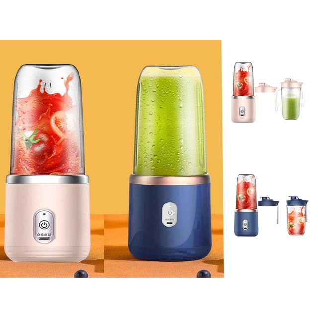 Meitianfacai Portable Blender, USB Rechargeable Fruit Juicer with Powerful 6 Blades for Shakes & Smoothies, Mini Juicer Cup for Travel Sports Outgoing Kitchen