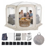 SHegdu Bubble Tent for 6-8 Person Portable Transparent Igloo Tent Dome 12x7ft with Rain Cover & Storage Bag Bubble House for Camping Parties And Stargazing