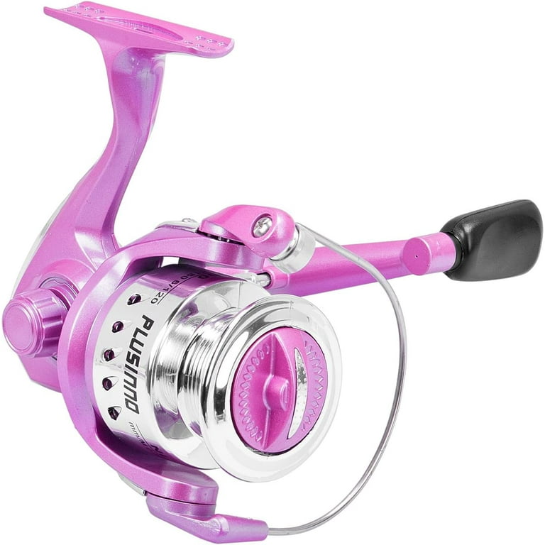 PLUSINNO Ladies Telescopic Fishing Rod and Reel Combos,Spinning Fishing Pole  Pink Designed for Ladies Fishing Girls Fishing Pole 