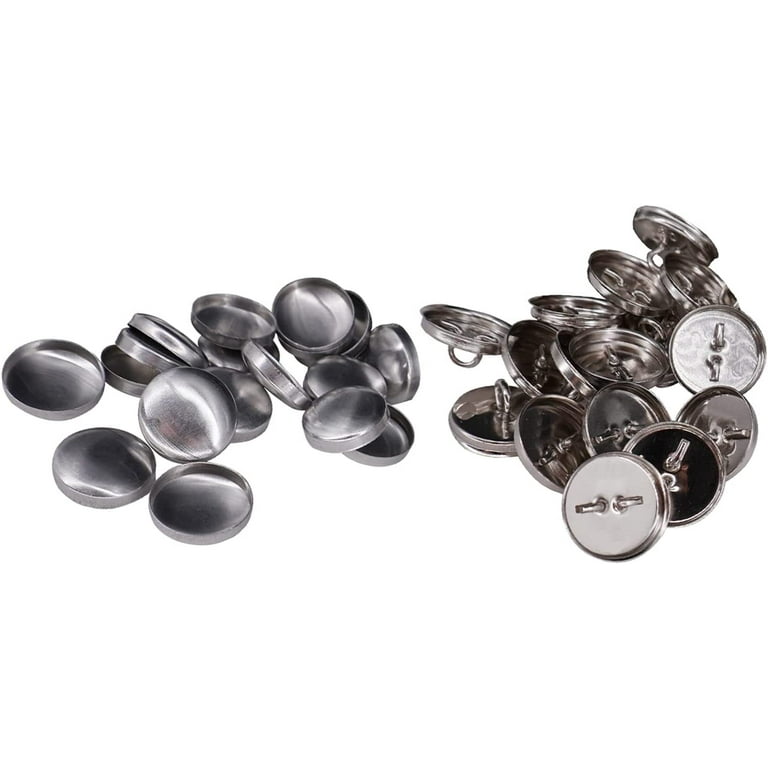 Set of 10 x 14mm, 19mm or 25mm Hammer on Jean Buttons, choice of 4 colours