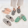 thumbnail image 6 of CHICVOMEY Unisex Plush Checkered House Slippers for Women & Men Memory Foam Slippers with Non-Slip Sole Indoor Outdoor Use Cozy Fuzzy Bedroom Slippers, 6 of 6