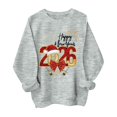 thumbnail image 6 of Women's Fashion Top New Year 2026 Printed Pullover Sweatshirt Holiday Design for Women Casual Celebration Streetwear Top,Gray,S, 6 of 6