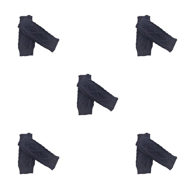 Jumpingount 1 par de guantes sin dedos, manoplas con orificio para el pulgar, patrón de rombos para mujeres y hombres, azul marino Armada 5piezas