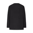 thumbnail image 3 of Htigea Women's Long Sleeve Tops Knit Ribbed Side Split Tunic Blouses Solid Color Fall Everyday Shirts Black XL, 3 of 4