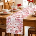 thumbnail image 5 of Nautical Coastal Table Runner 70 Inches, Summer Sea Coral Starfish Underwater Red Bed Runner Dresser Scarves Tabletop for Indoor Outdoor Parties/Ceremony/Banquet, 13" x 70", 5 of 9
