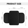 thumbnail image 2 of Upgraded Car Center Console Cover,Microfiber Leather Car Armrest Cover Cushion with 2 Storage Bags,Universal Car Armrest Storage Box Car Interior Accessories for Most Vehicles (Black), 2 of 11