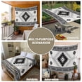 thumbnail image 6 of Black Beige Boho Tapestry for Bedroom Wall Hanging Tapestry, Vintage Ethnic Tribal Southwestern Ceiling Backdrop Tapestries Poster Blanket Wall Decor for Teens Room Living Room Dorm 59" x 90", 6 of 8