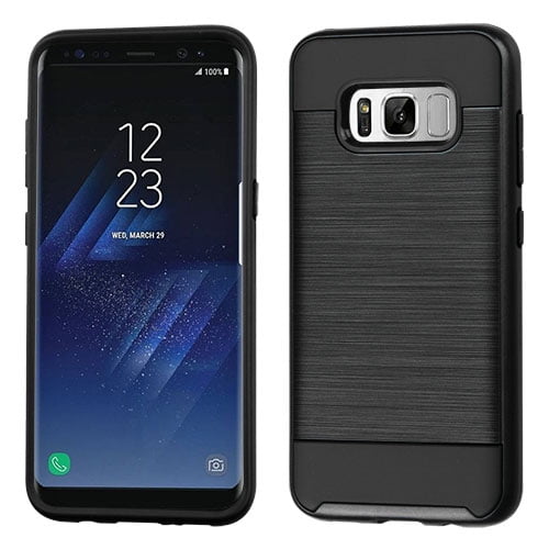 Asmyna Brushed Hybrid Protector Cover for Samsung Galaxy S8 Plus - Green / Black