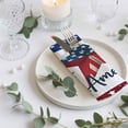 thumbnail image 3 of Cloth Napkins Set of 2 - 20x20 Inches, Independence Day Washable Reusable Table Napkins, Blue Red Star American Flag Striped Soft & Absortbent Dining Napkin for Party Wedding Hotel Restaurant, 3 of 8