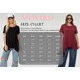 thumbnail image 7 of MOYIKO Women's Short Sleeve Swing T-Shirt Flowy Asymmetrical Hem Tee Loose Fit Casual Tops, 7 of 7